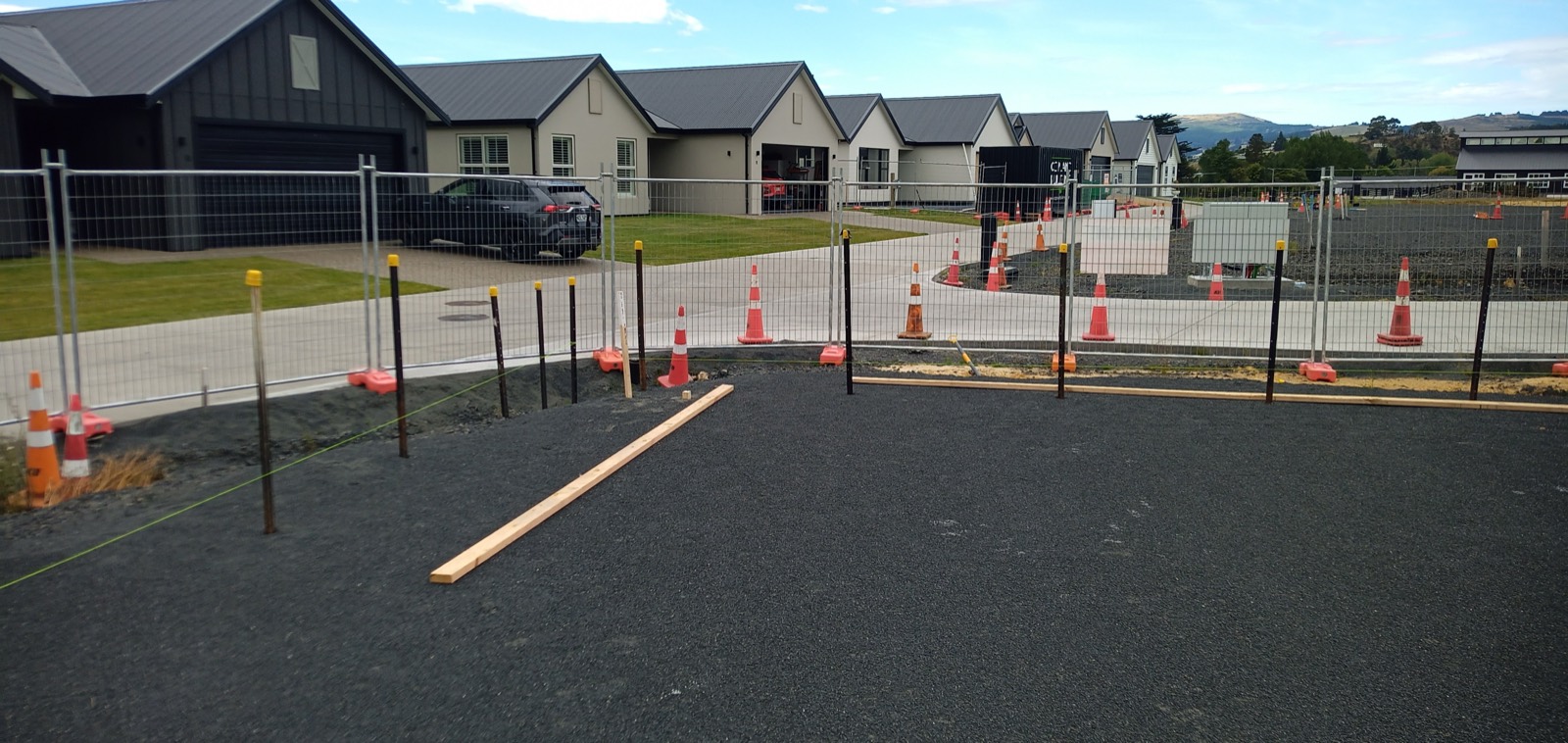 A residential subdivision in progress